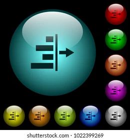 Decrease Right Indentation Of Content Color Glass Buttons Stock Vector - Minimal Picture Collection - High Resolution Quality