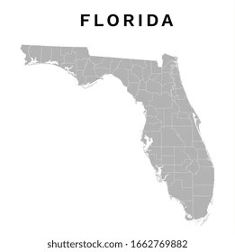Florida State Map Vector Blank Map Stock Vector Royalty Free Florida State Map Vector Blank 260nw 1662769882 