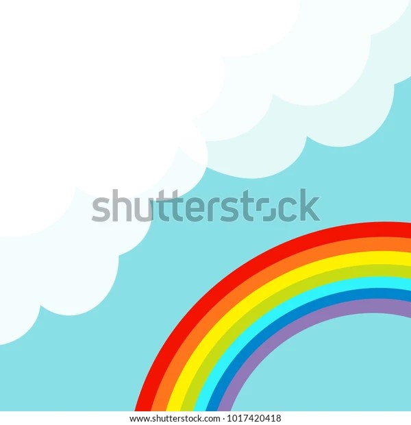 Vector De Stock Libre De Regalias Sobre Nubes Esponjosas En La Esquina Forma1017420418