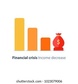 Income Decrease Graph Financial Crisis Rate Stock Vector Royalty Free 790226614 Shutterstock - Incredible Landscape Pattern - High Resolution