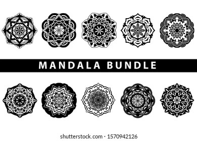 Love mandala cutting file digital download includes the following files: Black And White Mandala Bundle Stock Photo And Image Collection By Red Sugar Design Shutterstock