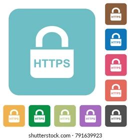 Secure Https Protocol Color Flat Icons Stock Vector Royalty Free - Premium Minimal Image Gallery - Retina