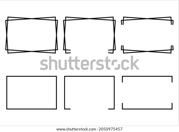Set Split Rectangular Frames Vector Illustration Stock Vector Royalty - Space Wallpapers - Artistic Desktop Collection
