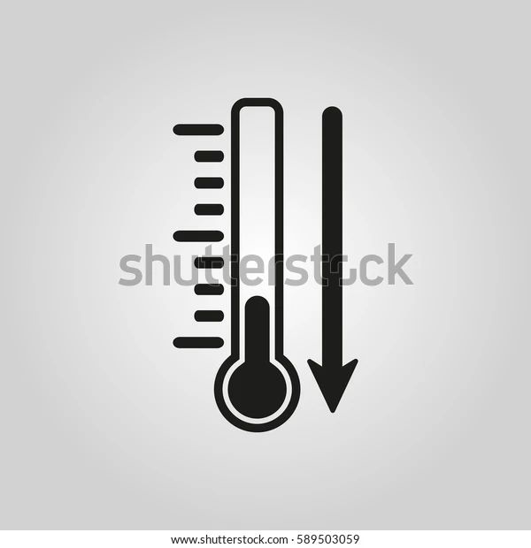 Decrease In Temperature Vector Icon Black And White Thermometer Meteorology Illustration - Ultra HD Ultra HD Dark Wallpapers | Free Download