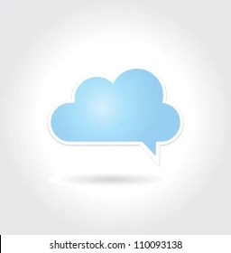 Icone De Nuvem De Pensamento No Estilo Ios