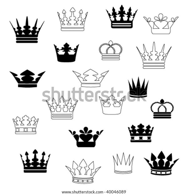 Vector Crowns Stock Vector (Royalty Free) 40046089 620_x_600_jpg