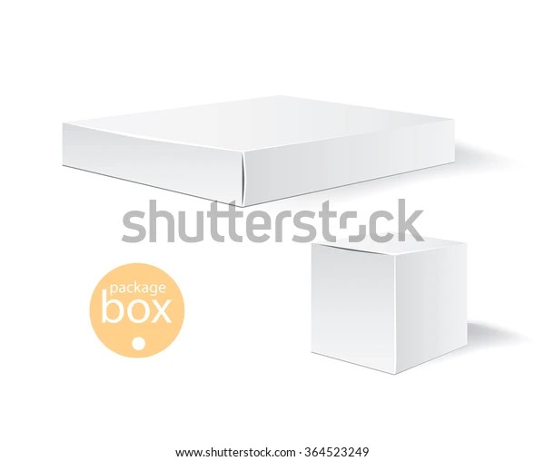 White Package Box Packaging Mock Template Stock Vector Royalty Free 364523249
