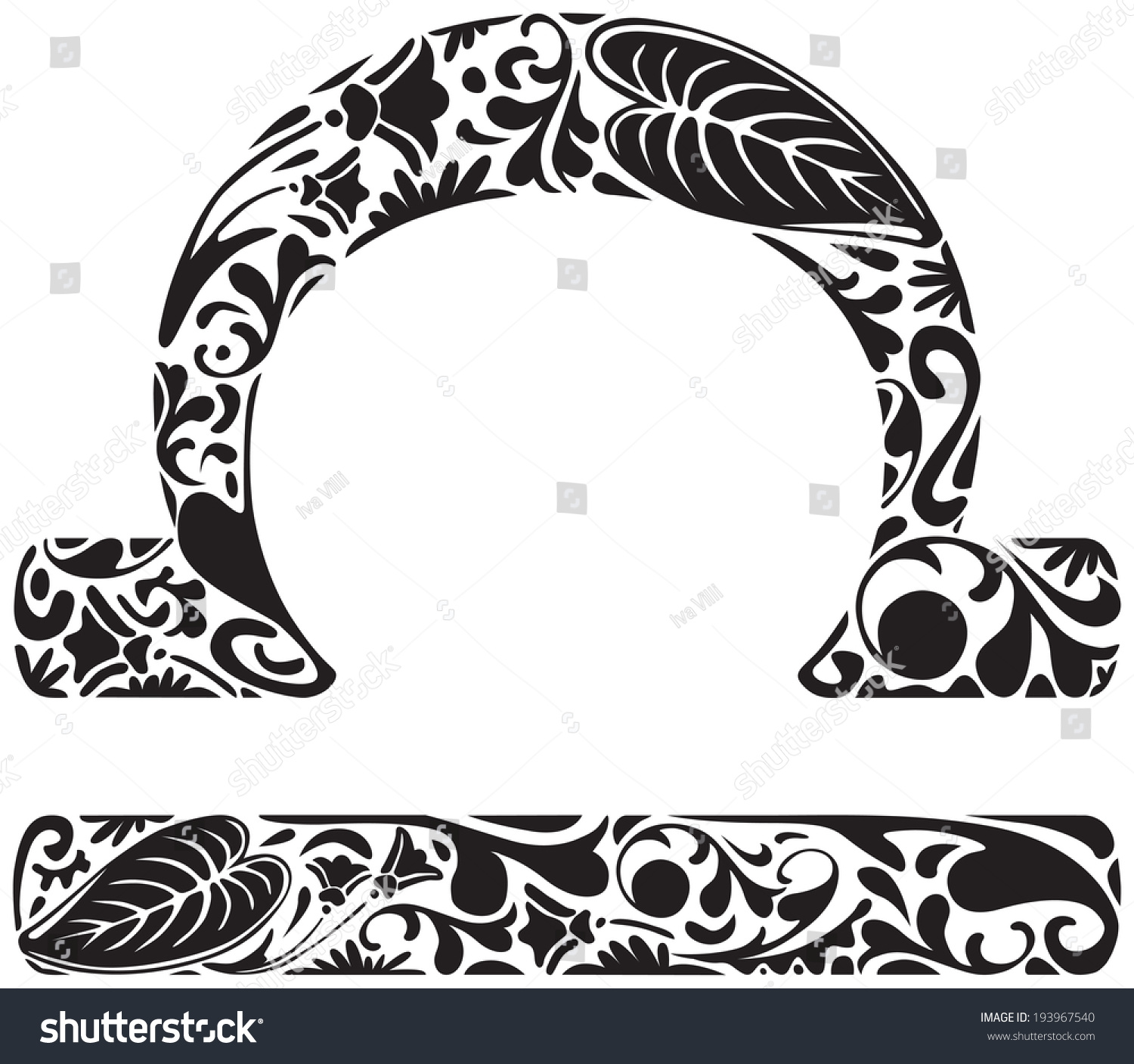 Libra Zodiac Sign Made Of Black Floral Elements - Royalty Free Stock Vector 193967540 - Avopix.com 1407_x_1500_jpg