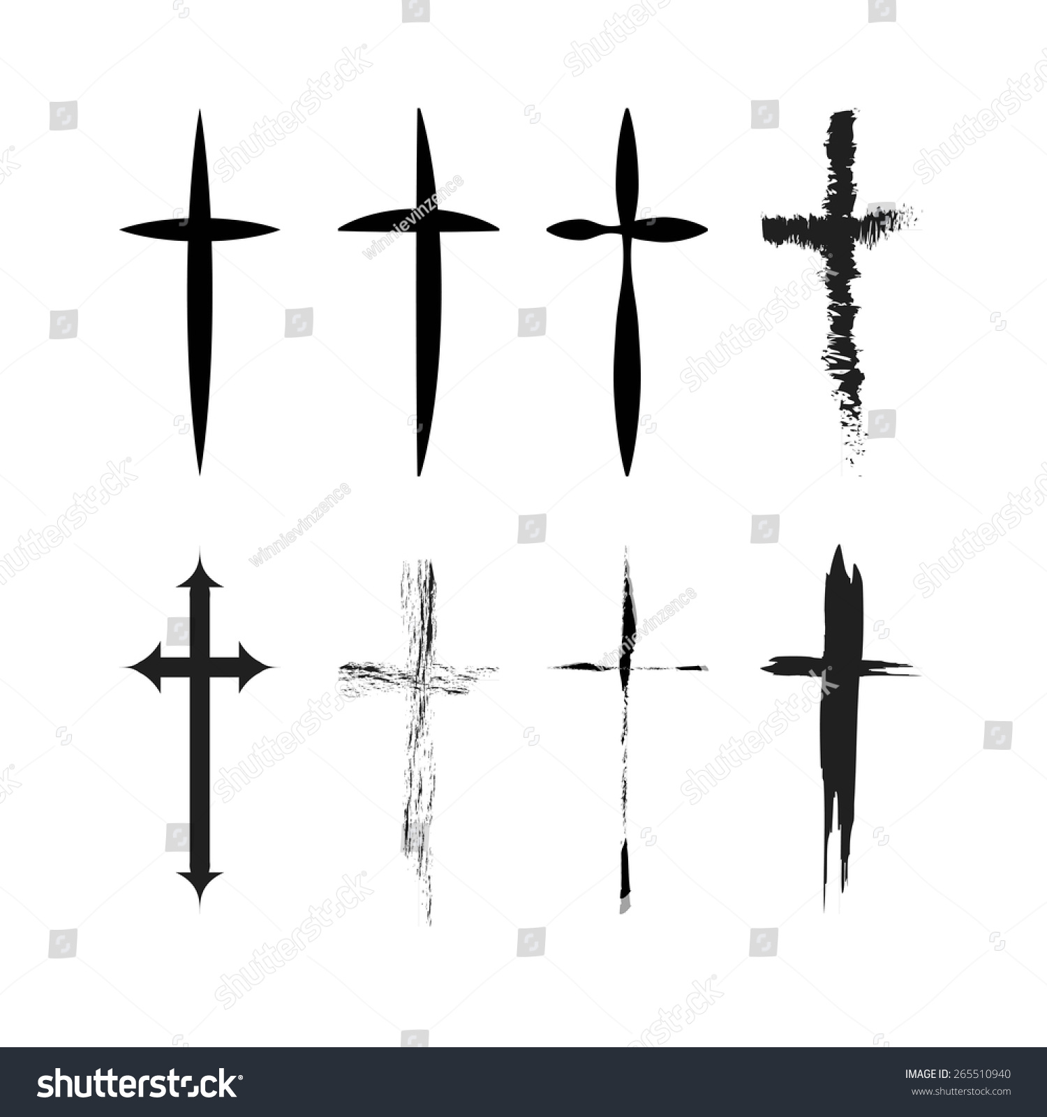 Cross Tattoo Vector - Royalty Free Stock Vector 265510940 - Avopix.com 1600_x_1500_jpg