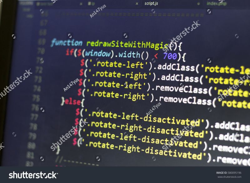 Javascript And Html Front End Code Computer Programming Source Code Editorial Photography - Download Modern Light Pattern | Retina