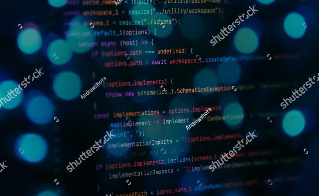 Programming Code Abstract Screen Software Developer Stock Photo ...