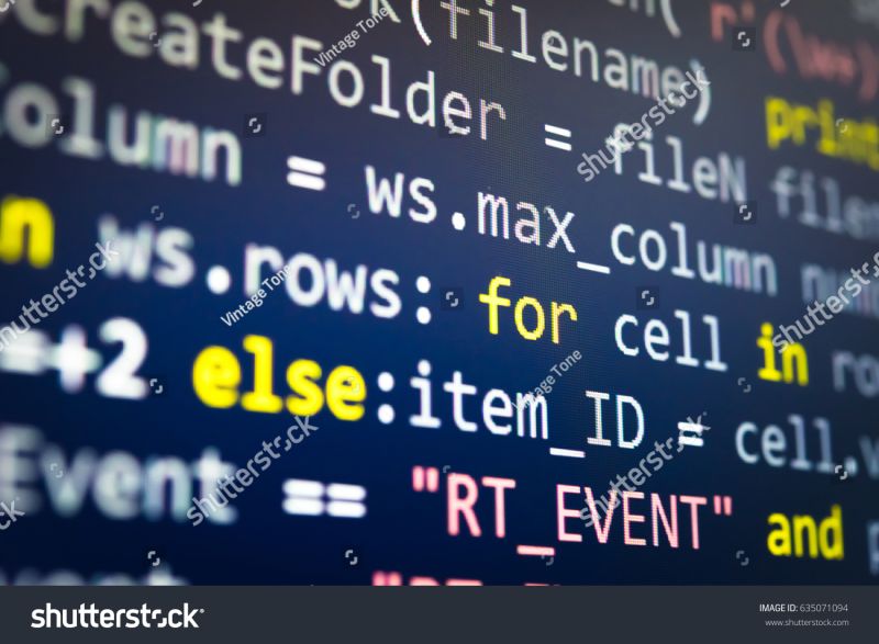 Software Developer Programming Code On Computer Stock Photo 294944360 - Amazing Colorful Image - 8K