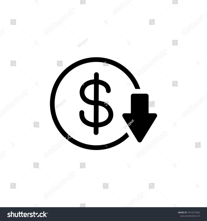Dollar Decrease Vector Icons Cost Reduction Icons Set Stock Vector - Download Ultra HD City Picture | 8K