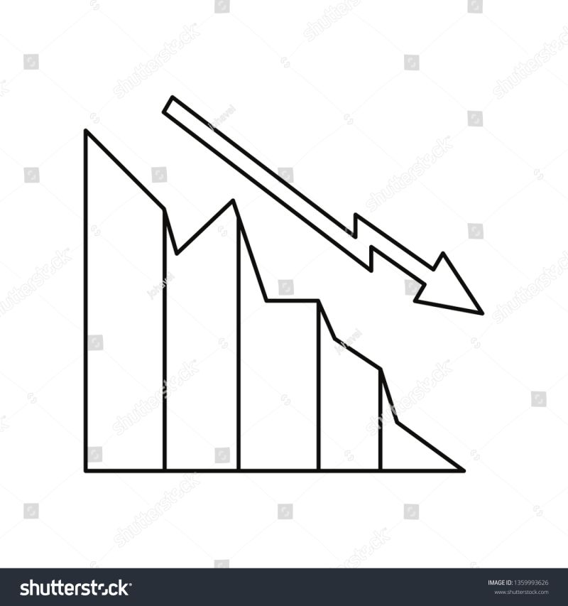 Decrease Diagram Chart Business Stock Vector Royalty Free 1359993626 Shutterstock - 8K Colorful Designs for Desktop