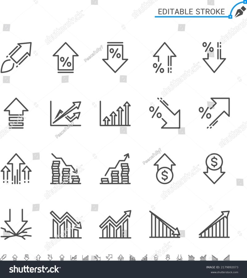 Increase Decrease Line Editable Icons Set Stock Vector Royalty Free 2600533255 Shutterstock - Beautiful Mobile Abstract Illustrations | Free Download