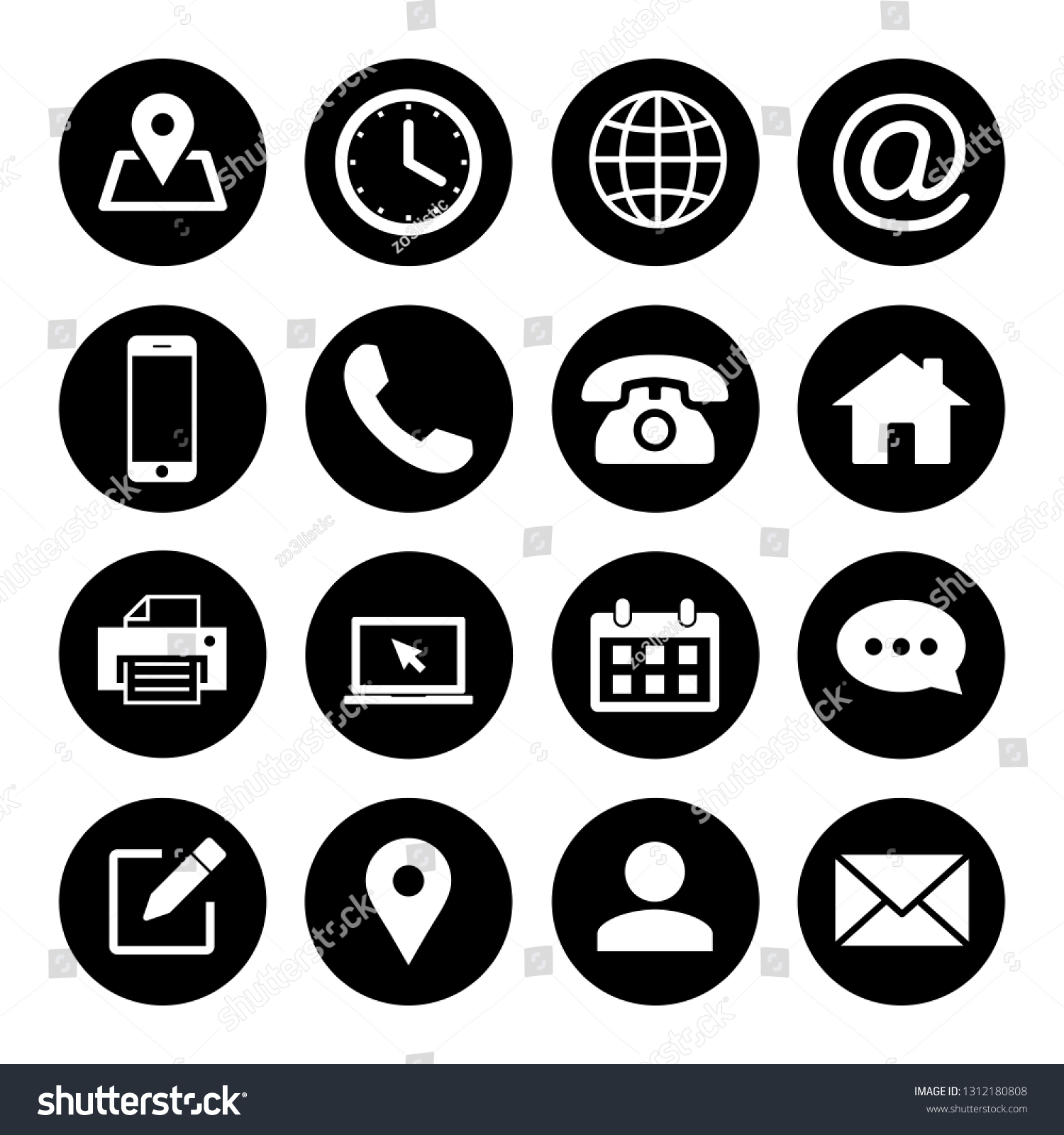 Icones Web Definies Icone Conception Web Image Vectorielle De Stock Libre De Droits 1312180808