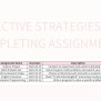 Effective Strategies For Completing Assignments Excel Template And ...