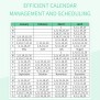 Efficient Calendar Management And Scheduling Excel Template And Google Sheets File For Free ...
