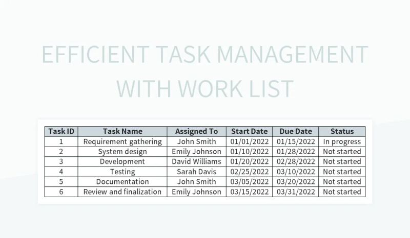 Efficient Task Management With A Comprehensive Task List Excel Template And Google Sheets File - Gradient Art Collection - Full HD Quality