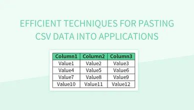 Paste Csv Data Efficiently Into A Destination Excel Template Free - High Quality Colorful Texture - High Resolution