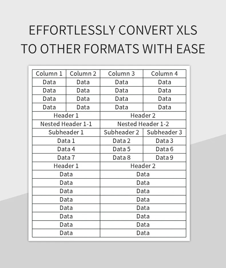 Effortlessly convert xls to other formats with ease excel template and google sheets file for