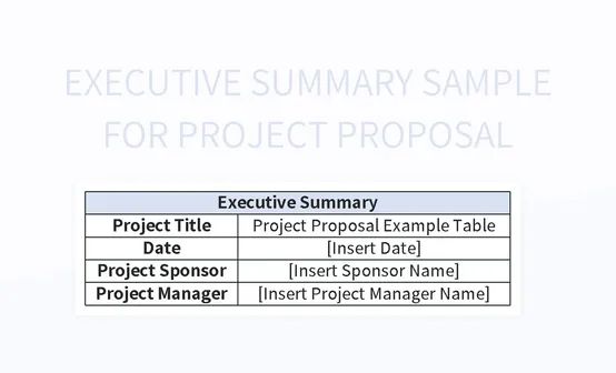 Executive Summary Proposal For Project Excel Template And Google Sheets - Perfect High Resolution Sunset Arts | Free Download