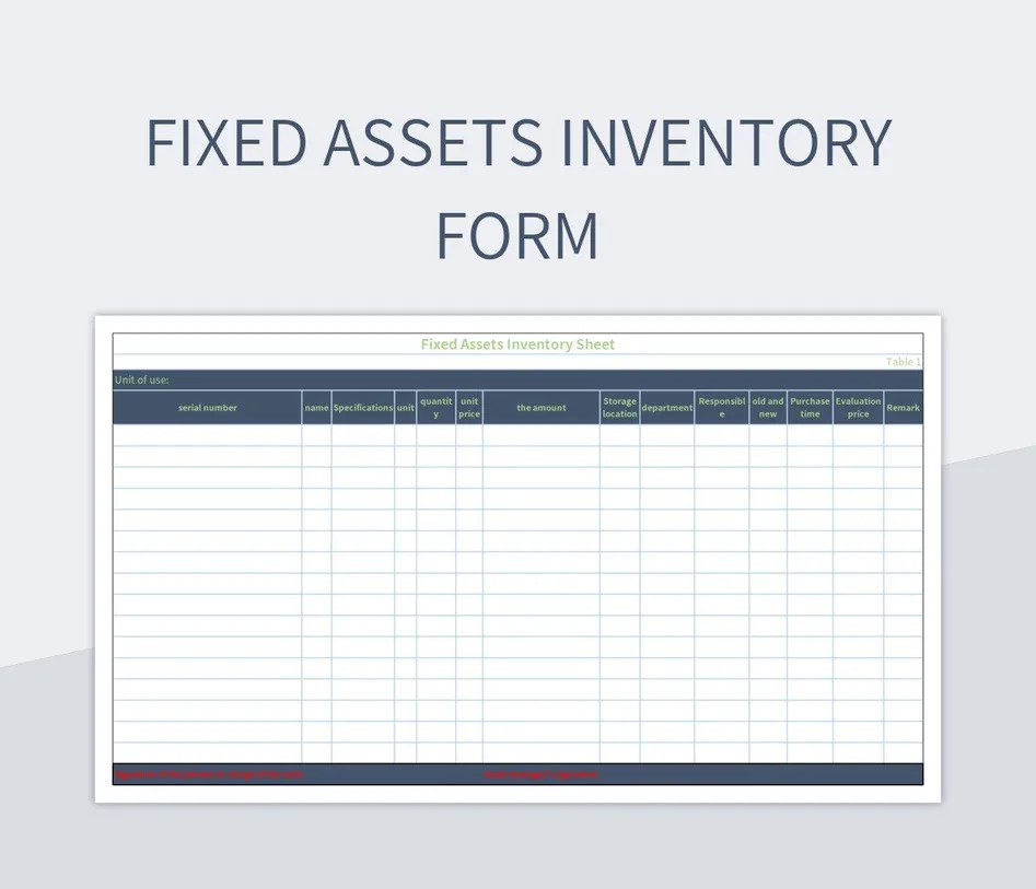 Free fixed asset register templates for google sheets and microsoft