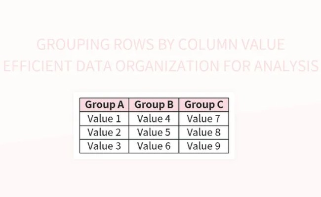Grouping Rows By Column Value Efficient Data Organization For Analysis Excel Template And Google ...