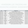 Free Homework Templates For Google Sheets And Microsoft Excel - Slidesdocs