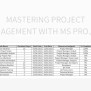 Mastering Project Management With MS Project Excel Template And Google ...