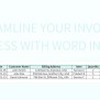 Streamline Your Invoicing Process With Word Invoice Excel Template And ...