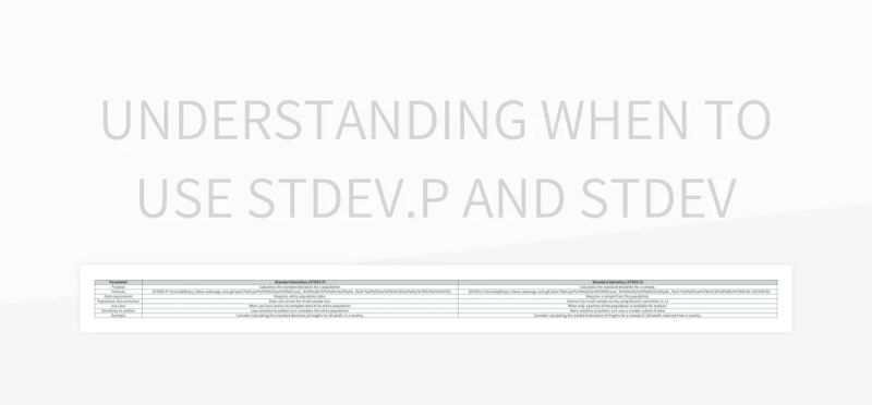Understanding When To Use Stdev P And Stdev Excel Template And Google Sheets File For Free - Incredible Desktop Abstract Photos | Free Download