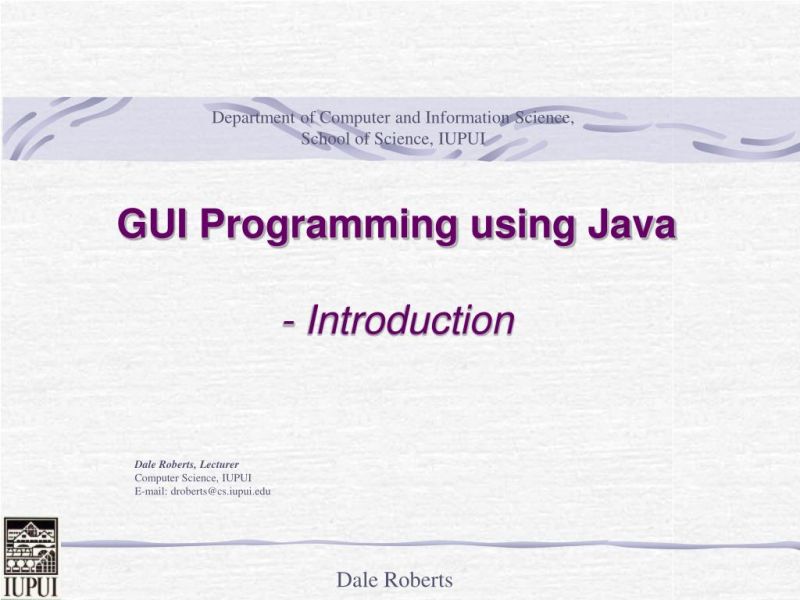 Gui Programming In Java Ppt - Light Designs - Stunning HD Collection