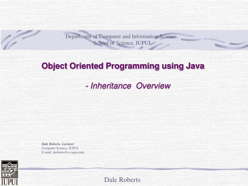 Ppt Object Oriented Programming Using Java Inheritance Overview - Professional Mountain Picture - High Resolution