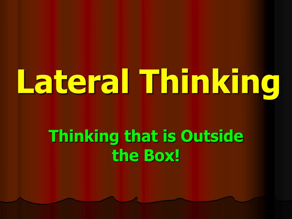 Ppt Lateral Thinking Powerpoint Presentation Id 280226