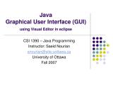 Ppt Java Graphical User Interface Gui Using Visual Editor In