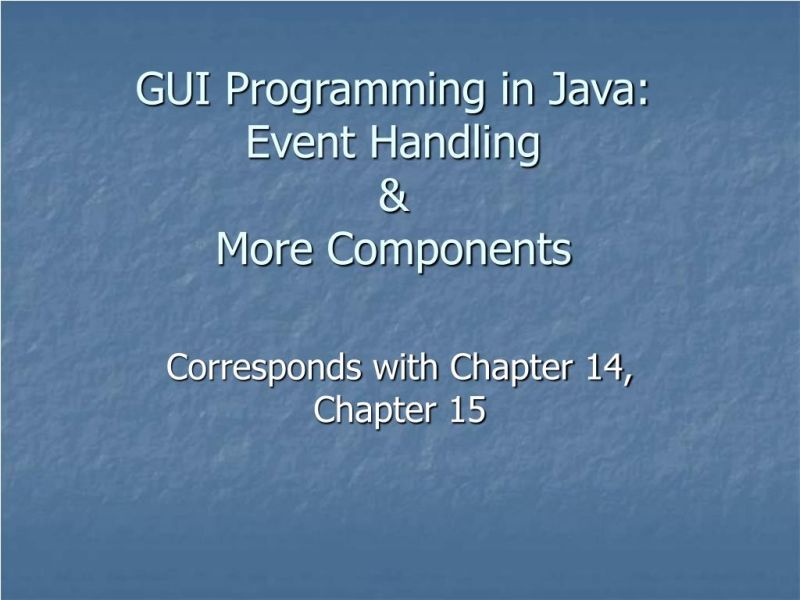 Lecture 011 Java Gui And Event Driven Programming 1 Pdf Java Gui - Light Arts - Amazing High Resolution Collection