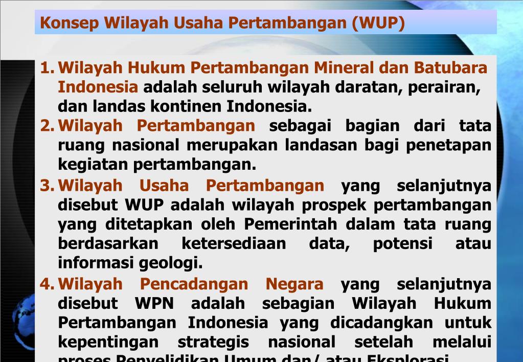 Inventarisasi dan rekaman hasil inventarisasi; PPT - PENGELOLAAN USAHA PERTAMBANGAN DI PROVINSI JAWA