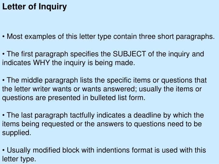 Ppt Types Of Business Letters Letter Of Transmittal Letter Of Inquiry Claim Complaint Letter Good News Letter Bad News L Powerpoint Presentation Id 423439