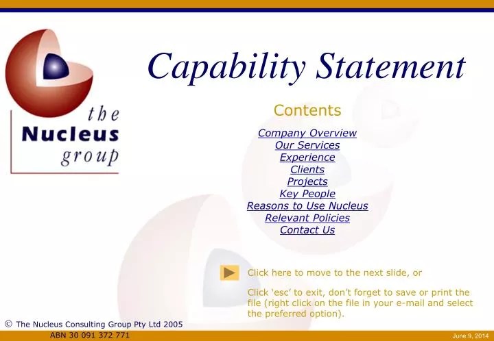 Ppt Capability Statement Powerpoint Presentation Free Download Id 460494