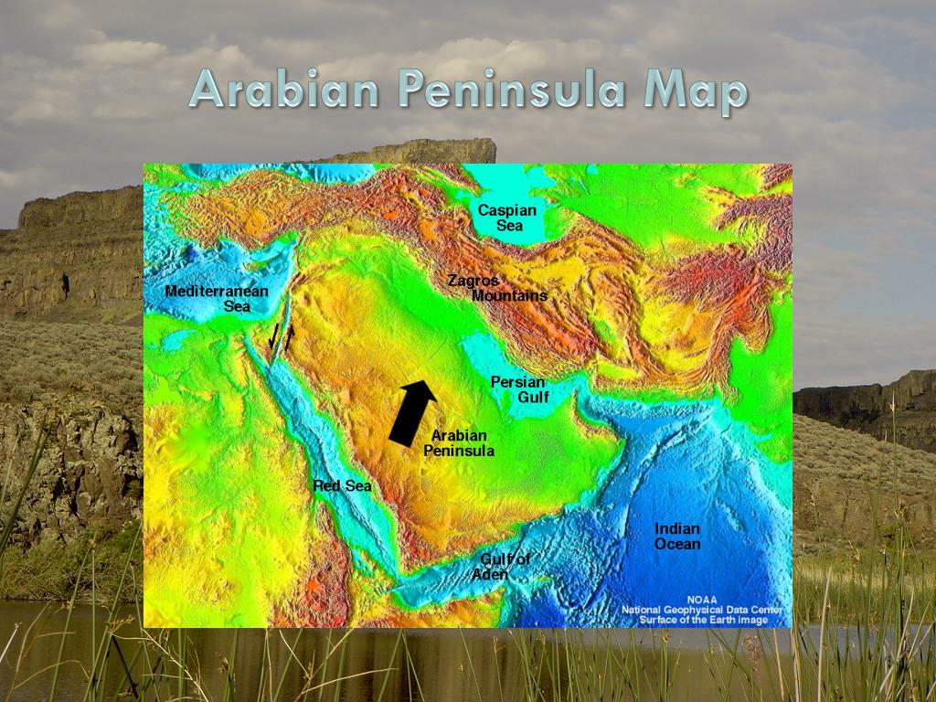 Geography Challenge The Arabian Peninsula And Surrounding Lands At Map L.
