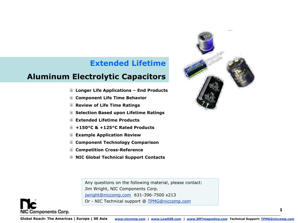 Ppt Extended Lifetime Aluminum Electrolytic Capacitors