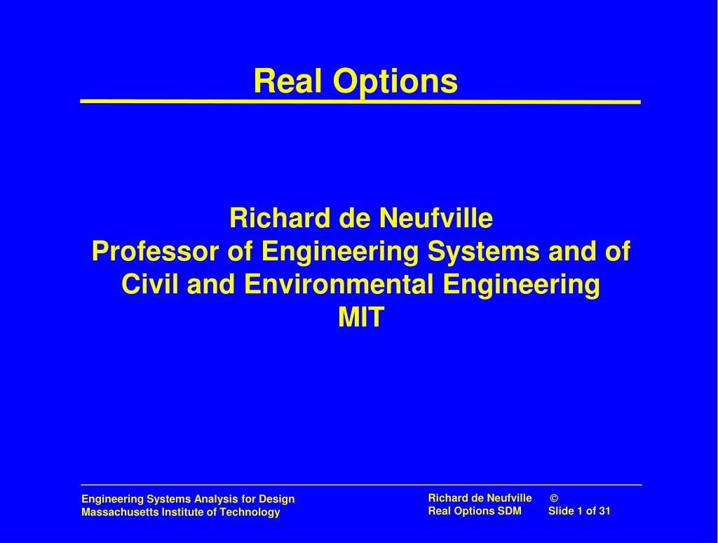 Ppt Real Options Powerpoint Presentation Free Download Id 782001