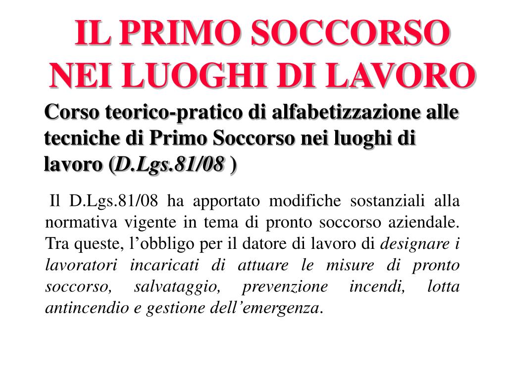 Ppt - Il Primo Soccorso Nei Luoghi Di Lavoro Powerpoint Presentation, Free Download - Id:815954 768_x_1024_jpg