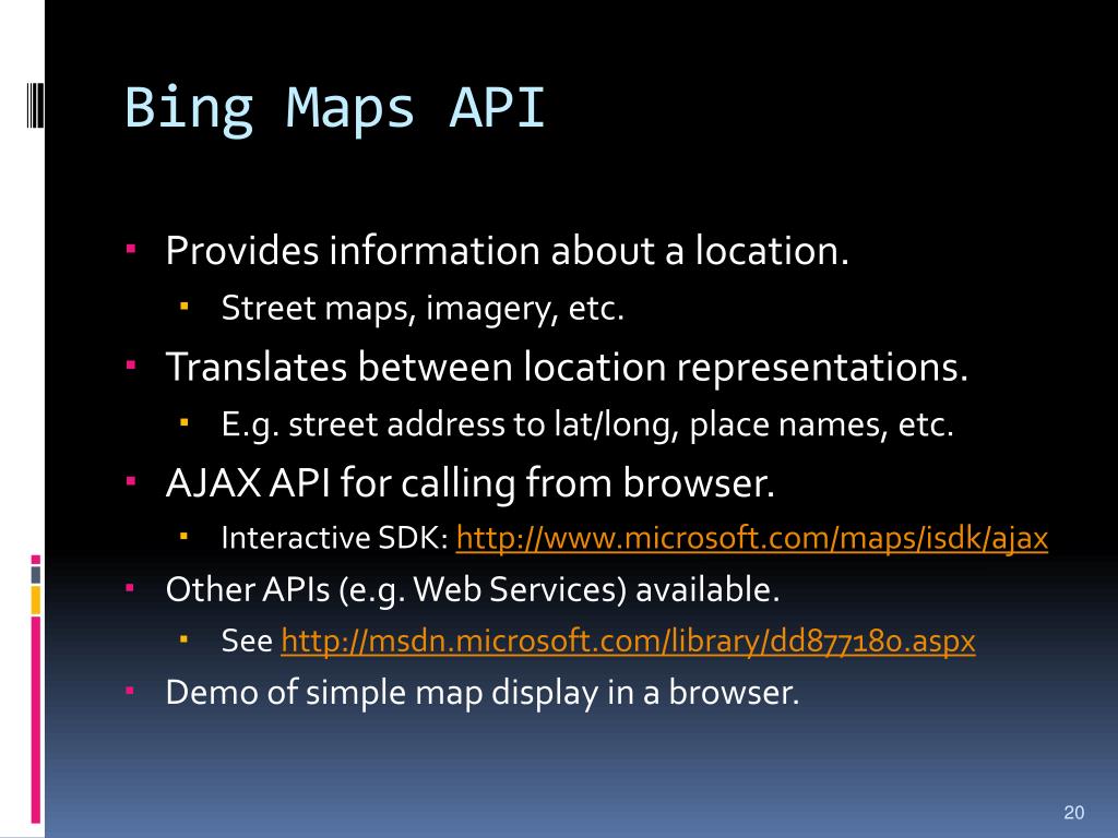 PPT Talk Outline PowerPoint Free Download ID 902078 Bing Maps Api L 