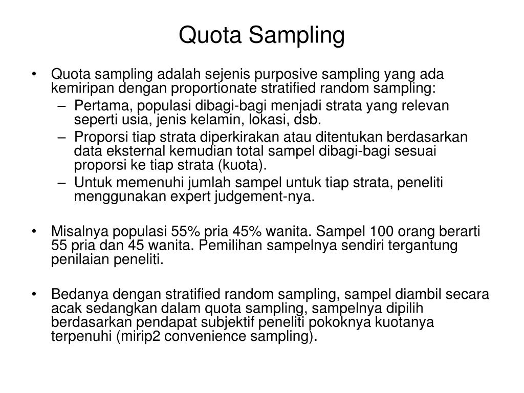 Mengetahui pengertian purposive sampling adalah teknik penentuan sampel dengan pertimbangan tertentu. Ppt Teknik Sampling Powerpoint Presentation Free Download Id 941969