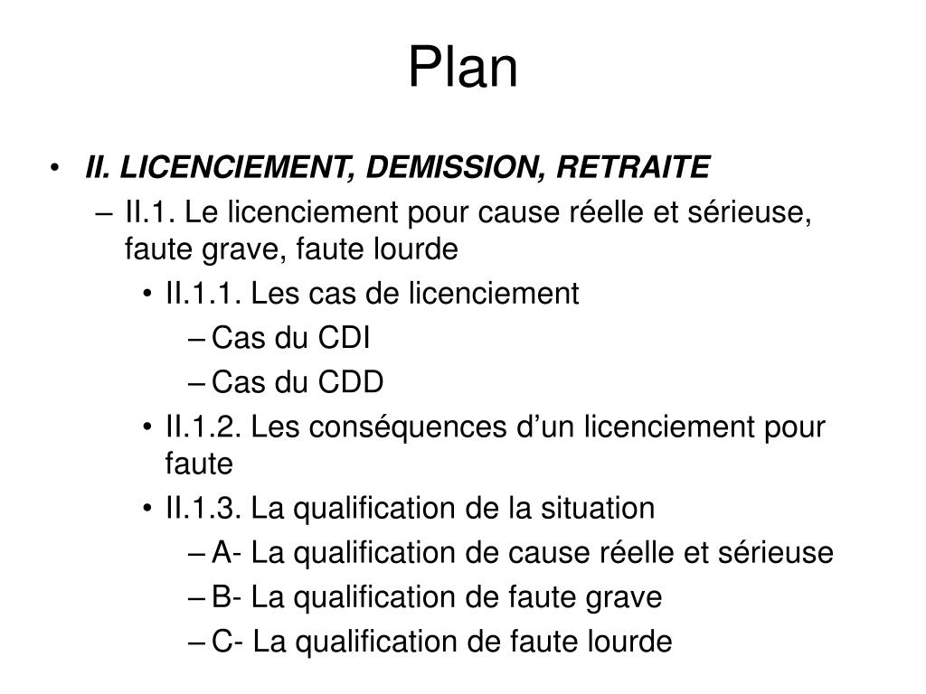 Ce dossier fait le point sur les mécanismes d'indemnisation chômage, explique les notions clés et vous renseigne sur les démarches à effectuer auprès de pôle emploi au vu du contexte actuel. Ppt Ii Licenciement Demission Retraite Powerpoint Presentation Free Download Id 961273