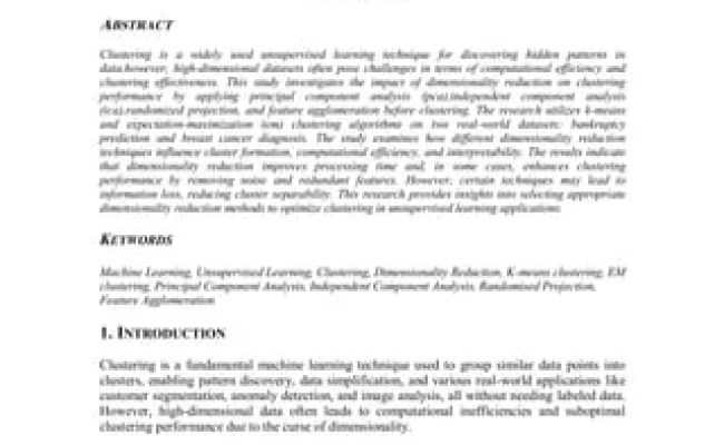 Analysis Of Unsupervised Clustering Algorithms And Impact Of ...