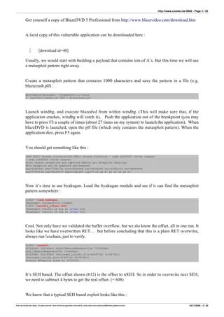 Peter Van Eeckhoutte S Blog Exploit Writing Tutorial Part 1 Stack - Nature Picture Collection - High Resolution Quality