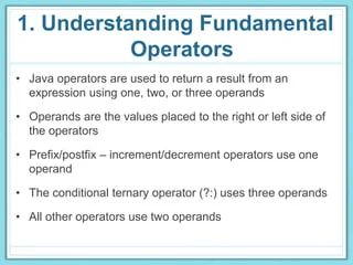 Oca Java 3 Programming With Java Operators Ppt - Best Minimal Patterns in Mobile